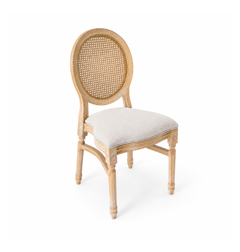 Ghế Louis XVI Lưng Mây Tân Cổ Điển