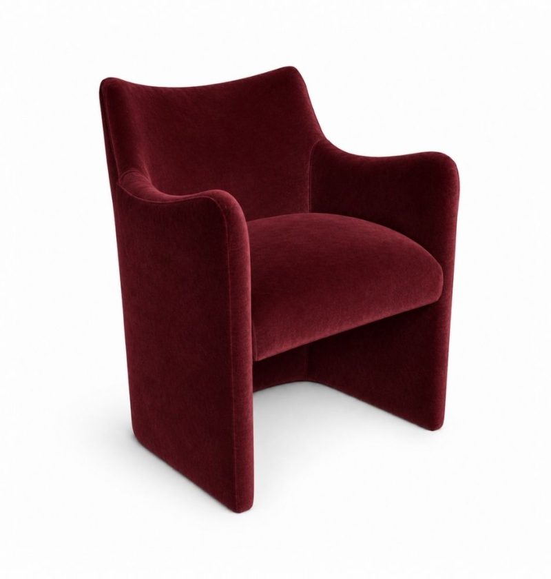 Ghế Sofa Muse - Nhung Đỏ Burgundy