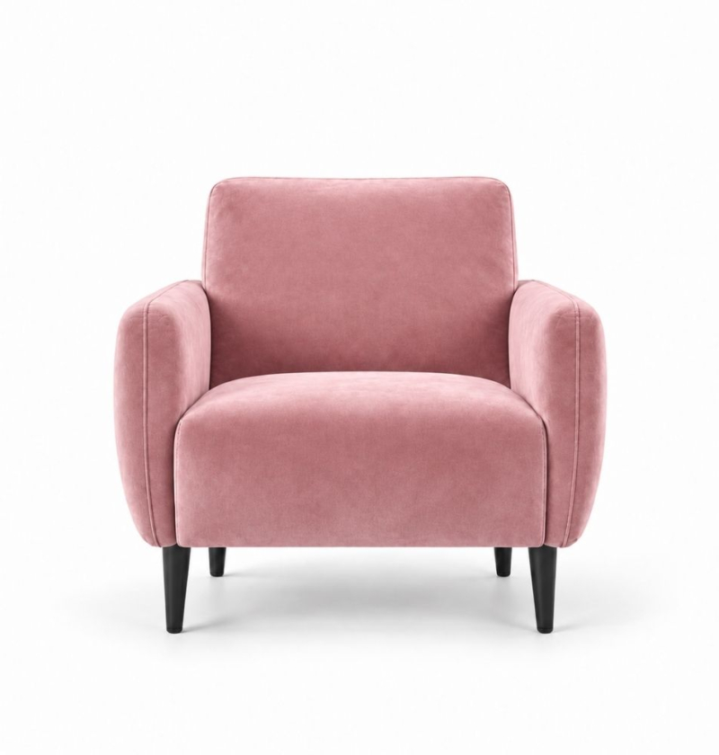 Ghế Sofa Armchair VIP - Nhung Hồng Đào