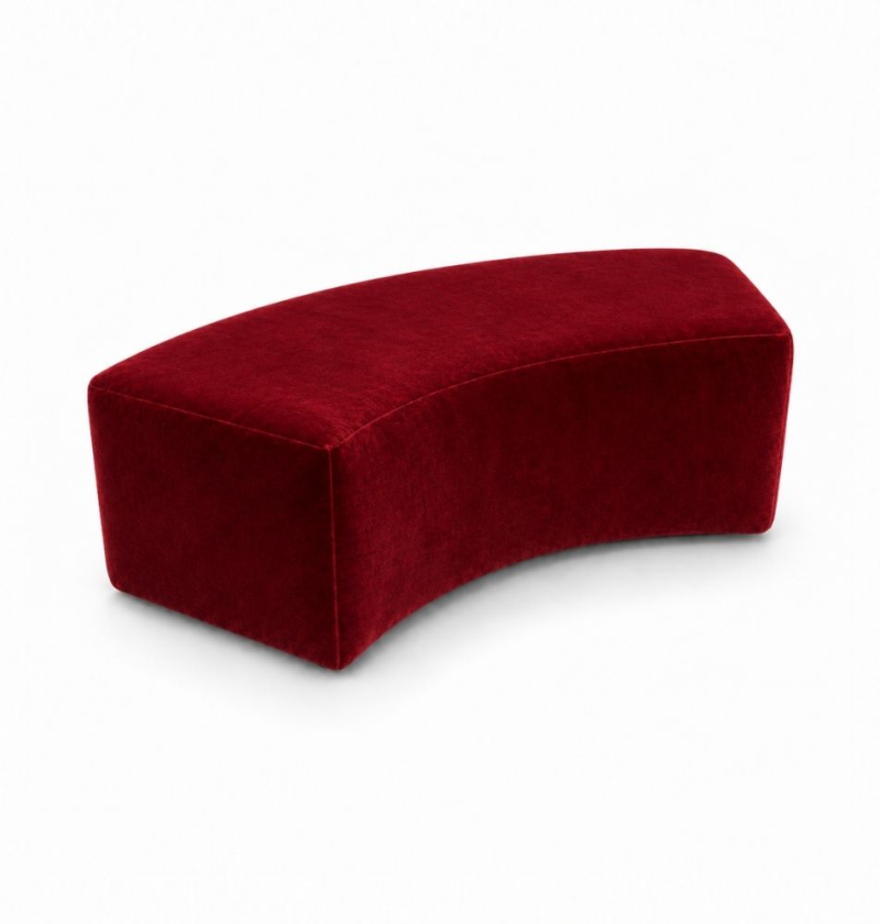 Ghế Băng Wave Module - Nhung Đỏ Burgundy