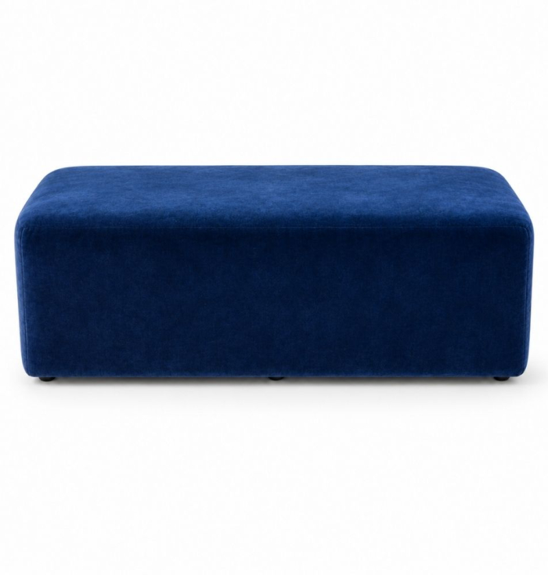 Ghế Bench Dài - Nhung Xanh Cobalt