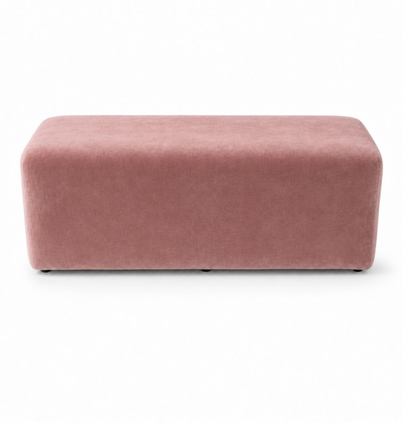 Ghế Bench Dài - Nhung Hồng Dusty