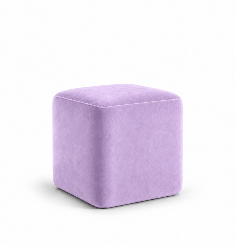 Đôn Vuông Nhung - Tím Lilac