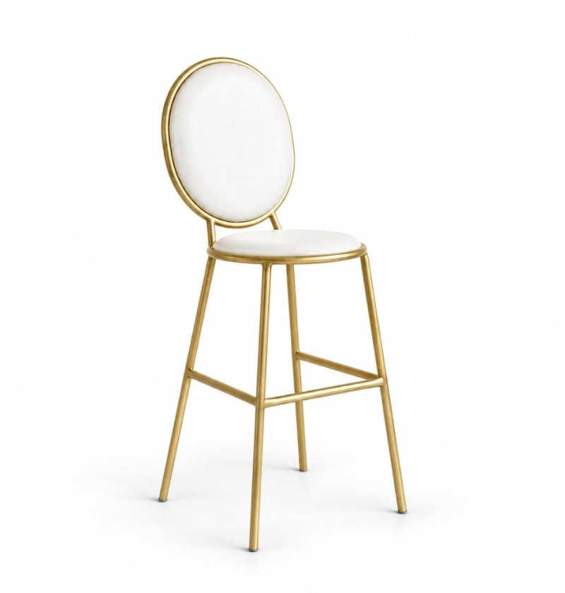 Ghế Shell Bar - Bề Mặt Da Trắng