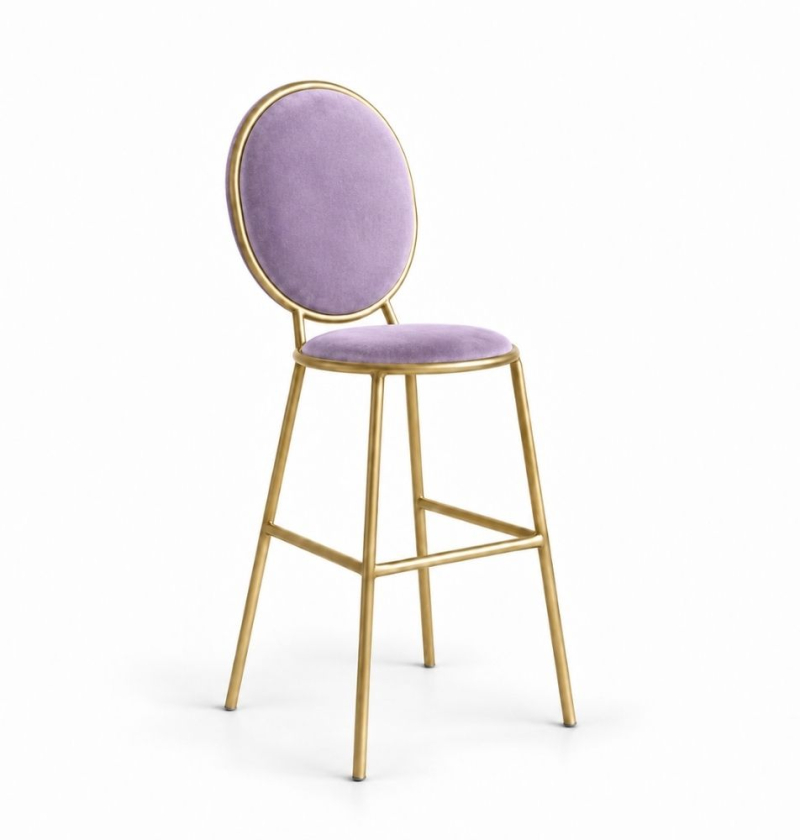 Ghế Shell Bar - Nhung Tím Lilac