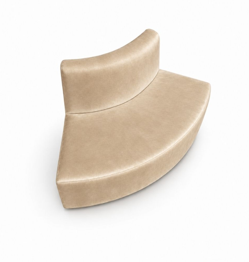 Sofa Module Lưng Nhỏ - Nhung Champagne