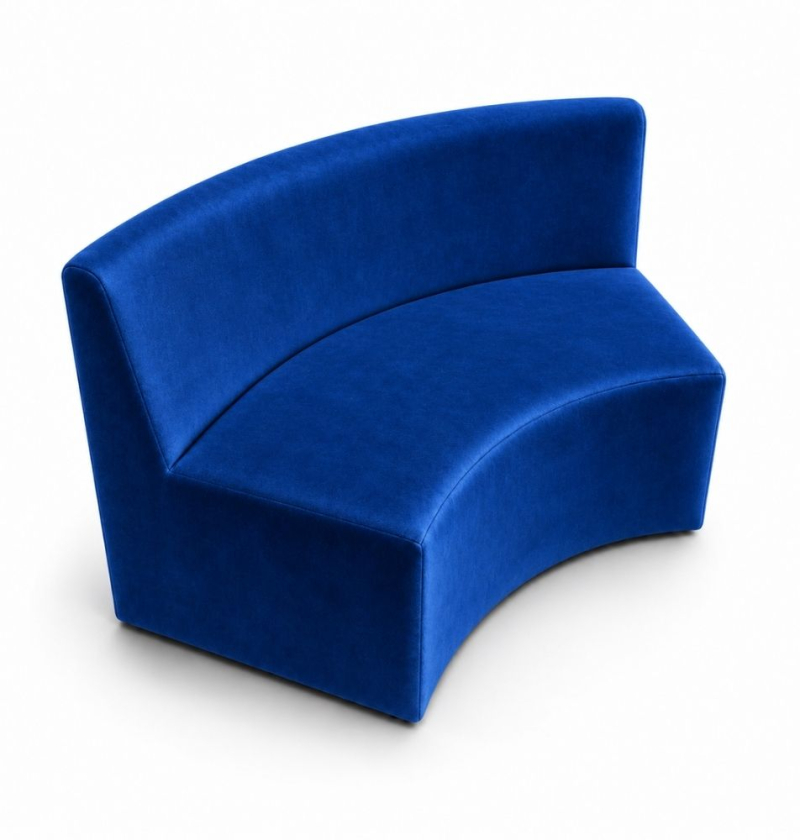 Sofa Module Lưng Lớn - Nhung Xanh Cobalt