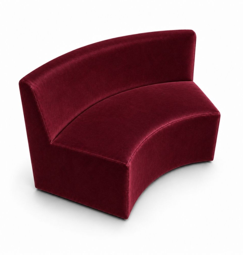 Sofa Module Lưng Lớn - Nhung Đỏ Burgundy