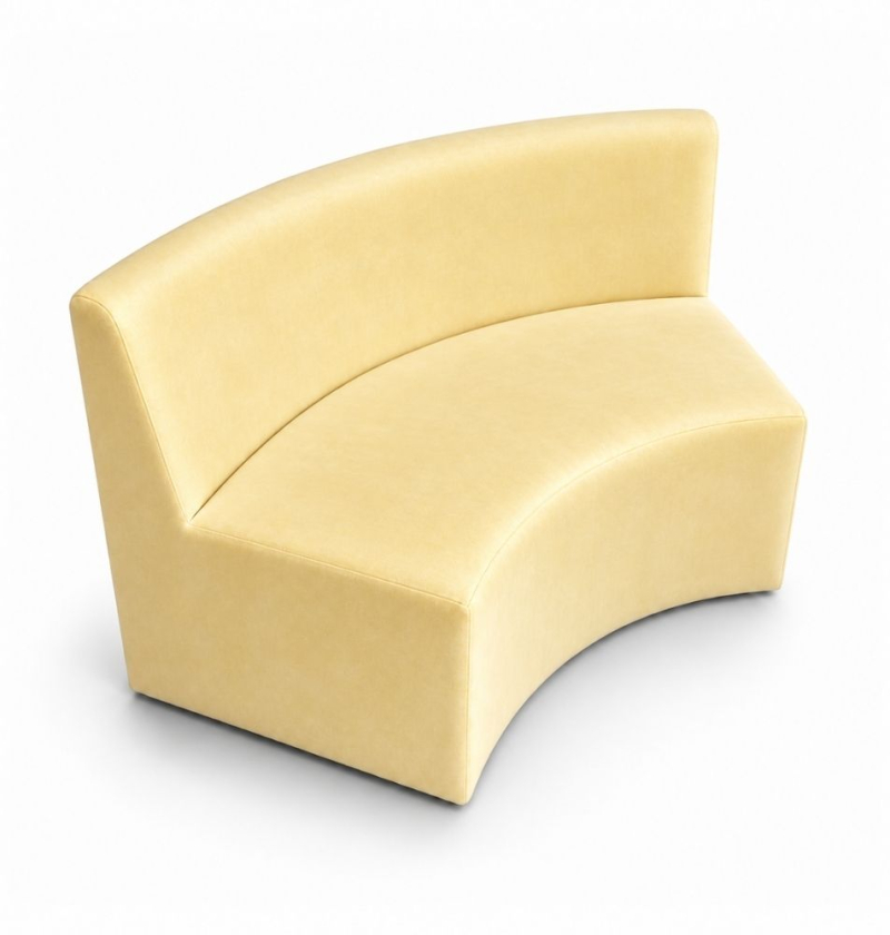 Sofa Module Lưng Lớn - Nhung Vàng Bơ