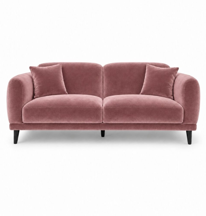 Sofa Đôi Lounge - Nhung Hồng Dusty